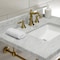 Fauceture KVPB3022M8SQ7 30" Console Sink with Brass Legs (8-Inch, 3 Hole), Marble White/Brushed Brass KVPB3022M8SQ7 - alternate 5